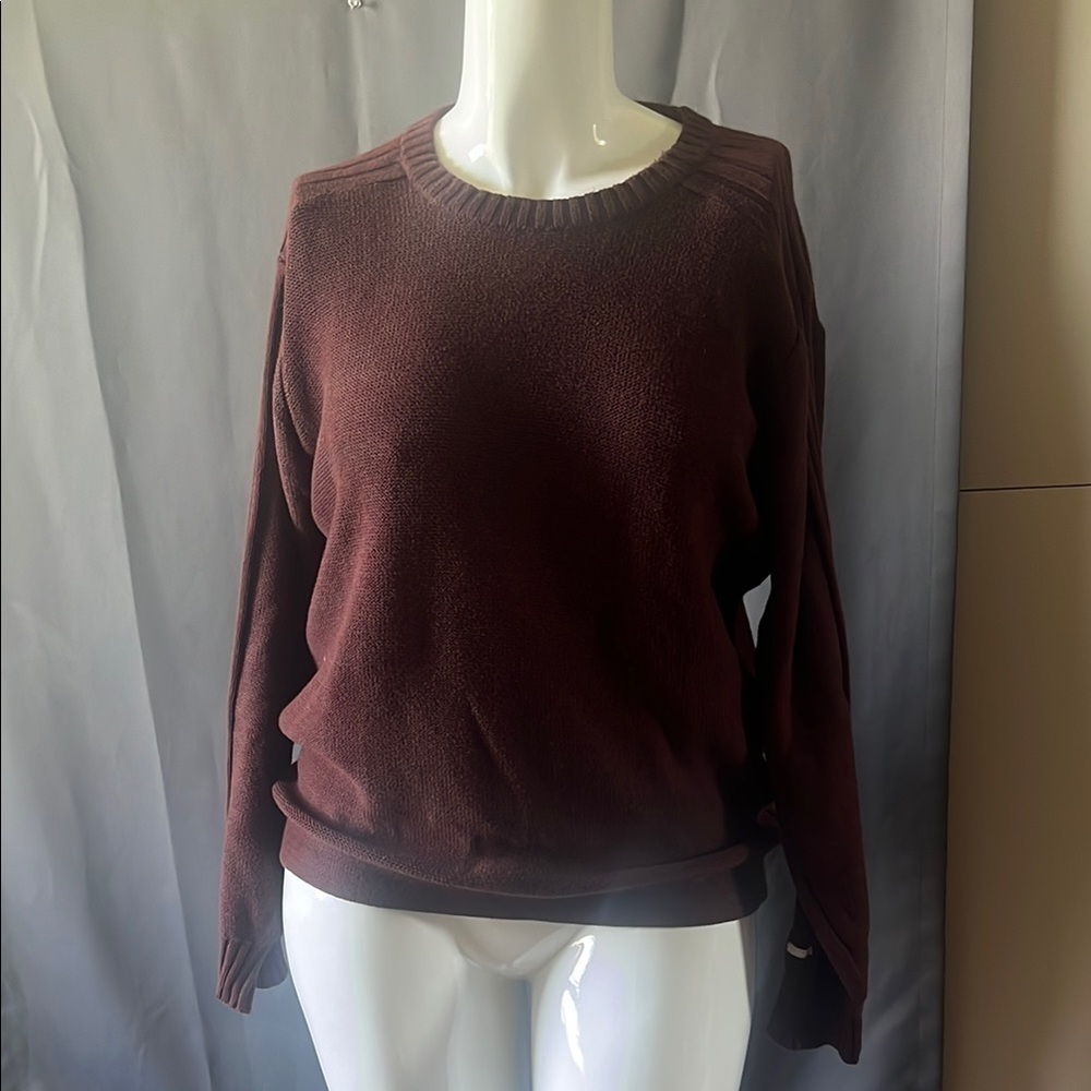 Columbia Brown Crew Neck Sweater Soft Knit Timeless Size Medium